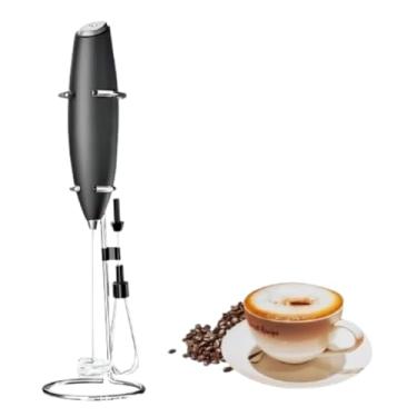 Imagem de Mini Mixer Portátil Elétrico a Pilha – Mistura Bebidas, Ovos e Cappuccino – Leve, Prático, Espuma Rápida, Café Cremoso e Cappuccino – Fuê e Haste Mola em Inox – Ideal para Uso Doméstico