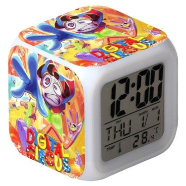 Imagem de Despertador digital LED Digitals Circuses Square 8x8x8cm