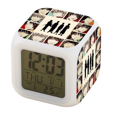 Imagem de Despertador digital LED Gintamas Square 8x8x8cm para crianças