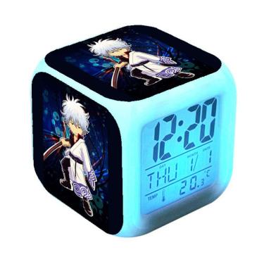 Imagem de Despertador digital LED Gintamas Square 8x8x8cm para crianças