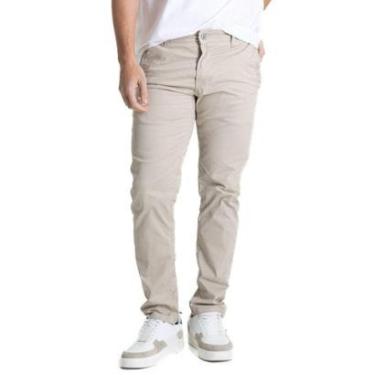 Imagem de Calça Sarja Sawary Slim - 280381 - bege 46-Feminino