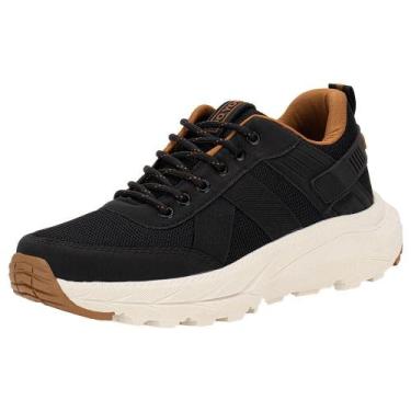 Imagem de Tênis masculino stones 2 ollie 800, Preto, Bege, 41