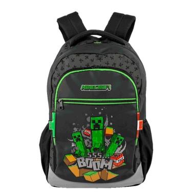 Imagem de Mochila de Costas Sestini Minecraft Y Icons Preto e Verde-Masculino