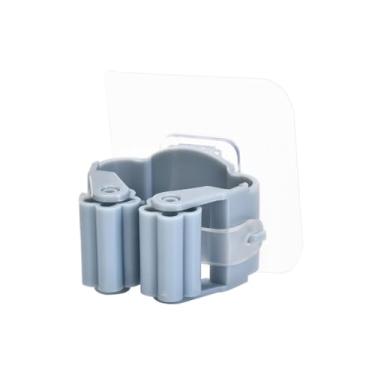 Imagem de NevStp 2 peças de clipe de metal para armazenamento na parede, suporte de vassoura, ganchos resistentes, clipe organizador de armazenamento, ferramenta de banheiro, plástico 2A