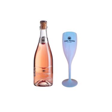 Imagem de Kit Espumante Casa Perini Aquarela Rosé 750ml + Taça 180ml