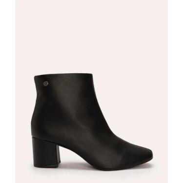 Imagem de Bota Cano Curto Via Uno Bico Quadrado 172027, 36, Preto