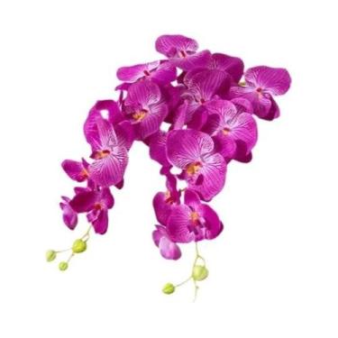 Imagem de Ramos De Orquídea Phalaenopsis Artificial Realista De 69cm Para Arranj
