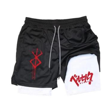 Imagem de Shorts De Compressão Masculinos De Secagem Rápida Com Bolsos Para Celu