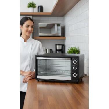 Imagem de Forno Elétrico Bancada 36L Preto 1500W - Cozinha Prática - Congratulat