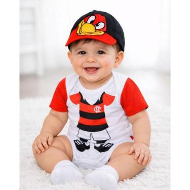 Imagem de Body Bebê Flamengo Mascote Com Boné Oficial - Revedor, P