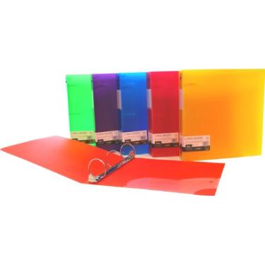 Imagem de Filexec Fichário com 3 anéis, capacidade de 5 cm, fosco, tamanho carta, pacote com 6, mirtilo, morango, uva, limão, limão, tangerina (50161-6494)