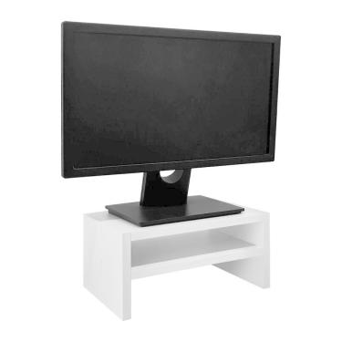 Imagem de Suporte para Monitor Base de Mesa Branco Madeira