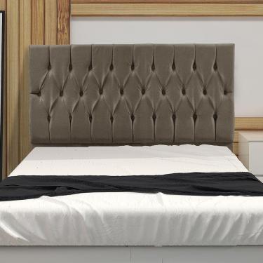Imagem de Cabeceira Casal 1,40M Madrid Suede Bege