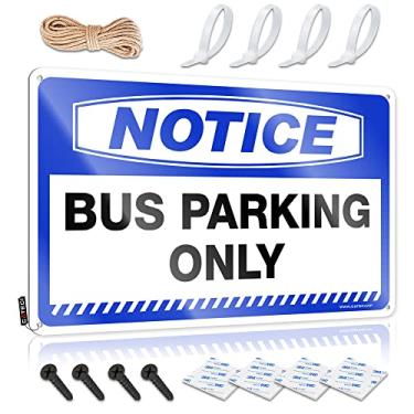 Imagem de Placas engraçadas de casa aviso de ônibus estacionamento apenas placa de lata placa de lata sinais engraçados aviso sinal de lata (tamanho: 20X30cm)