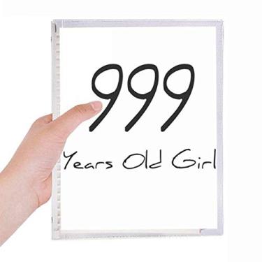 Imagem de Caderno para meninas de 999 anos de idade, folhas soltas, diário recarregável, papelaria