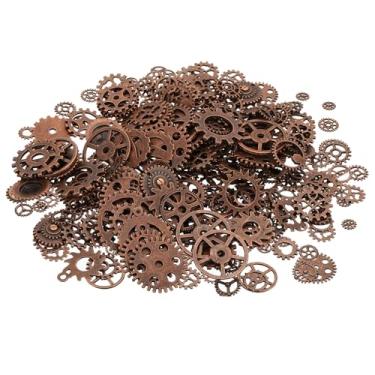 Imagem de PATIKIL Gears Charm, pingente de engrenagens de roda de metal de 200 gramas para colar, brinco, pulseira, fabricação de joias e artesanato DIY, cobre, falso