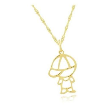 Imagem de Corrente Ouro 18k 45cm+ Pingente Menino Ou Menina - RD Magazine