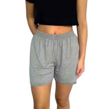 Imagem de Short Feminino Meia Coxa Soltinho Elástico Liso Viscolycra Pp Ao Plus 