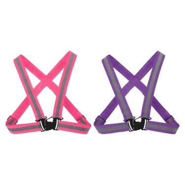 Imagem de PATIKIL Colete de corrida refletivo ajustável, pacote com 2 tiras refletivas de alta visibilidade para todas as idades para corrida noturna, corrida, ciclismo, motocicleta, passeio, cachorro,