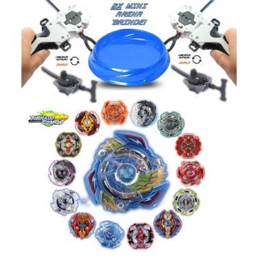 Imagem de Kit 4 Beyblade Burst + 4 Lançador + 2 Mini Arena + Maleta Beyblade - T