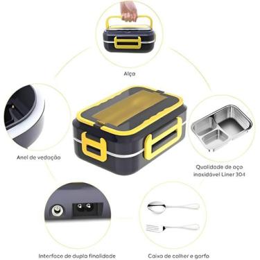 Imagem de Super Marmita Elétrica Carro 12v/Tomada BIVOLT Inox ORIGINAL - SWEET H