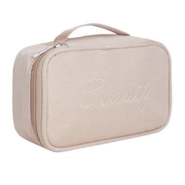 Imagem de Necessaire Feminina Maquiagem Estojo Escolar Linha Beauty - Unyhome, A