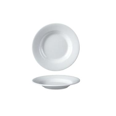 Imagem de Prato de osso de disco branco de porcelana sintética, prato de arroz refogado de fast food - 209-9; disco de 23 cm - branco