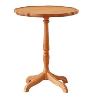 Imagem de Mesa de centro de madeira maciça, quarto, varanda, escritório, mesa de canto redonda, mesa de lanche multifuncional