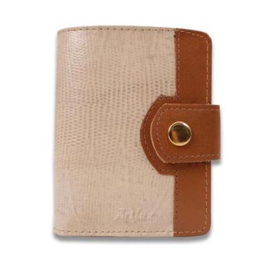 Imagem de Carteira Feminina em Couro Legítimo Artlux 947, Creme