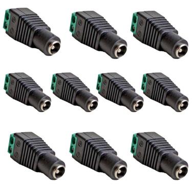 Imagem de Kit Cftv Conector Bnc P4 Femea Com Borne Com 10 Und