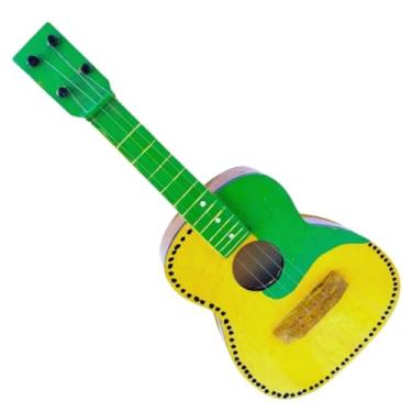 Imagem de Violão de Brinquedo Infantil Mini Educativo | Madeira Artesanal | Corda de Nylon (G - 50cm) | 5 PONTOS@