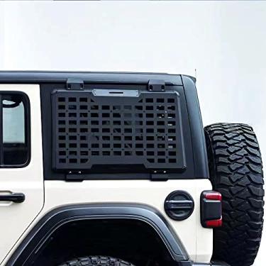 Imagem de FURYENGRAVER Kit de flanco de painel Molle para armazenamento de janela traseira, decoração protetora para Jeep Wrangler 2018-2022 JL 4 portas