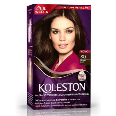 Imagem de Tintura de Cabelo Koleston Creme 30 Castanho Escuro Wella, Castanho Es