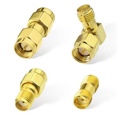 Imagem de Superbat Kit adaptador SMA SMA macho para fêmea RF coaxial conector coaxial 50 Ohm para placa hotspot MMDVM 3G 4G LTE FPV antena RTL SDR roteador rádio etc.