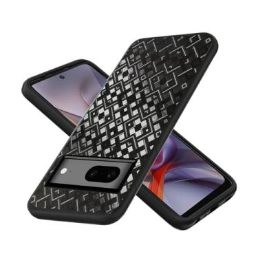 Imagem de Capa de telefone compatível com Google Pixel 8A TPU silicone macio + reflexo traseiro 3D fosco anti-impressões digitais