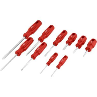 Imagem de Jogo chave fenda e philips aço carbono com 10 peças - Nove54