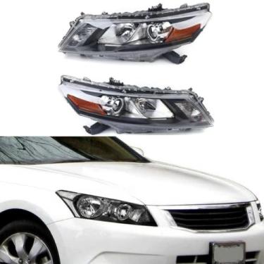 Imagem de Lâmpada esquerda direita LED luz diurna frontal LED conjunto de farol lâmpada de canto ampla compatível com Accord 2010-2011 33100TP6A01 (esquerda)