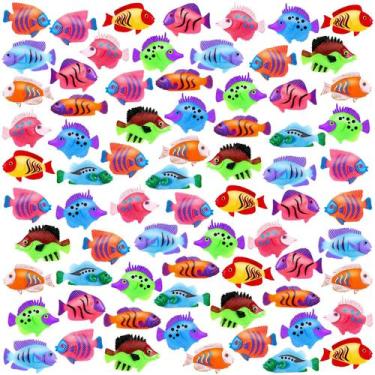 Imagem de Conjunto de peixes de brinquedo LHSYFBZ Tropical Fish 72 unidades para