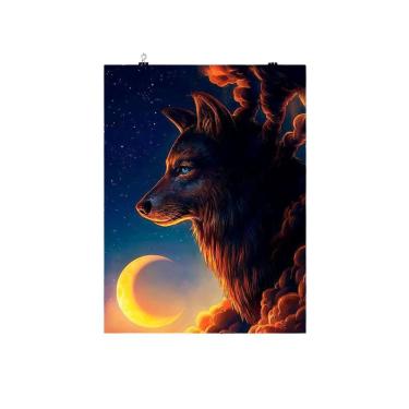 Imagem de Placa Decorativa Lobo - Guardião Da Noite