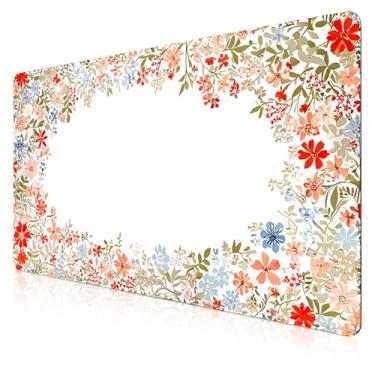 Imagem de Mouse pad floral, mousepad ergonômico para jogos com base de borracha para desktops de escritório e casa, tapetes de computador para desktop, mouse pad grande para jogos