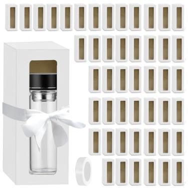 Imagem de LECEHIVO 48 caixas de presente para copo de sublimação com caixa de copos de fita com janela caixa de exposição transparente para embrulho de presente 340 g, 590 ml, 850 g, copo skinny (branco)