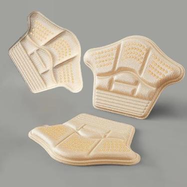 Imagem de 1 par de protetores de calcanhar, palmilhas de tamanho retrátil, antidesgaste, almofadas de sapato ajustam o tamanho, inserções de almofada de salto alto, Marrom, 10MM