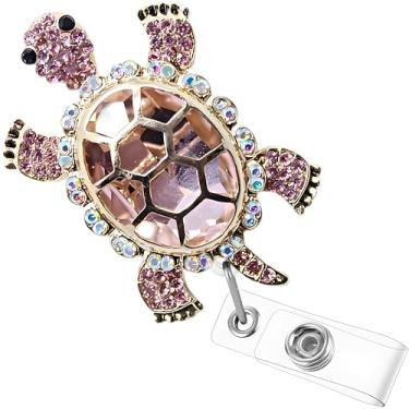 Imagem de Carretel de crachá engraçado tartaruga enfermeira bonito suporte de crachá de trabalho com clipe retrátil crachá pediátrico amigo estudante de enfermagem RN LPN CNA MA trabalhador médico professor