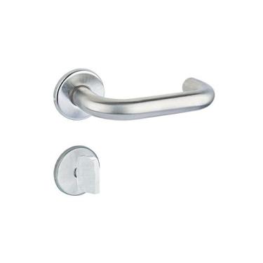 Imagem de Fechadura Lafonte 517 Banheiro St2 55mm Roseta Inox Lixado, Inox Lixad