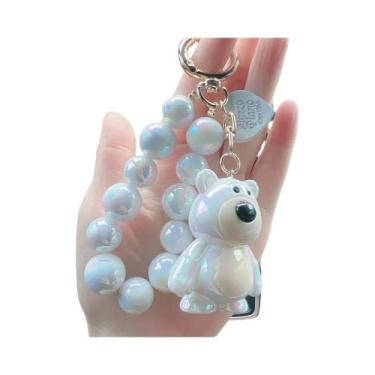 Imagem de Chaveiro De Urso Em Cores Candy Com Corrente De Contas Estilo Kawaii C