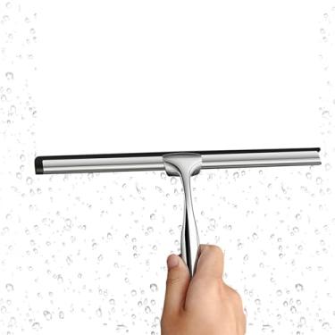 Imagem de Rodo de Janelas e Vidros | Esfregão De Limpeza De Janelas,Portátil de Espelhos - Para Chuveiro Bancada Hotel Banheiro Casa Restaurante Cozinha Pátio Espelho e Para-