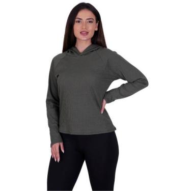 Imagem de Blusa de Inverno Manga Longa Casaco Canelado Feminino Comfy Esther - N