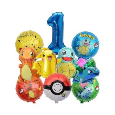 Imagem de Conjunto De Balões Pokémon Azul De 32 Polegadas, Balões De Pikachu E B
