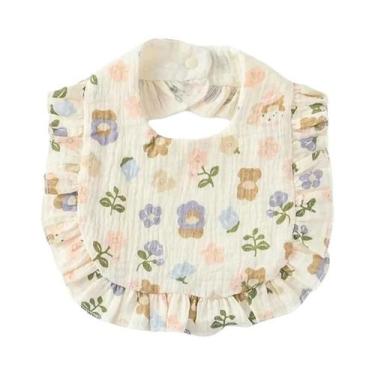Imagem de Babador De Algodão Floral Para Bebês, Estilo Coreano, Toalha Macia Par