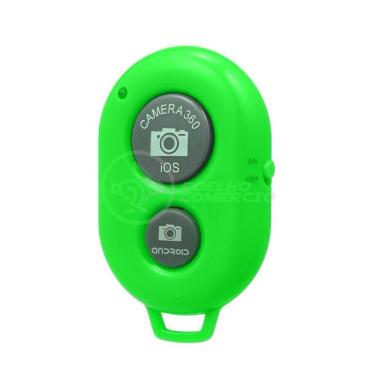Imagem de Controle Remoto Disparador Fotos Bluetooth Selfie Verde Nº2